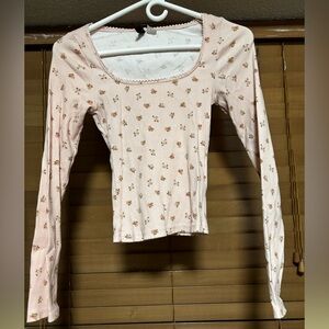 H&M Pink Floral Blouse
